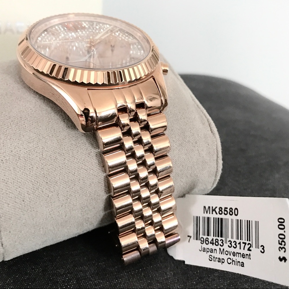 MK Lexington Crystal Pave Chronograph Watch - Picture 5 of 6